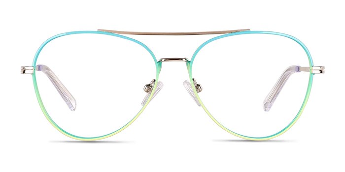 Sparkle Gradient Blue Métal Montures de lunettes de vue d'EyeBuyDirect