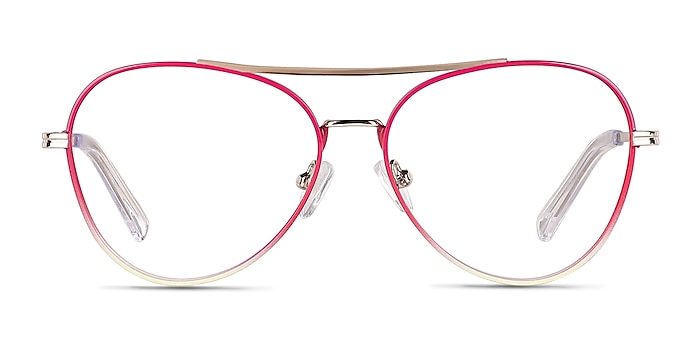 Sparkle Gradient Red Métal Montures de lunettes de vue d'EyeBuyDirect