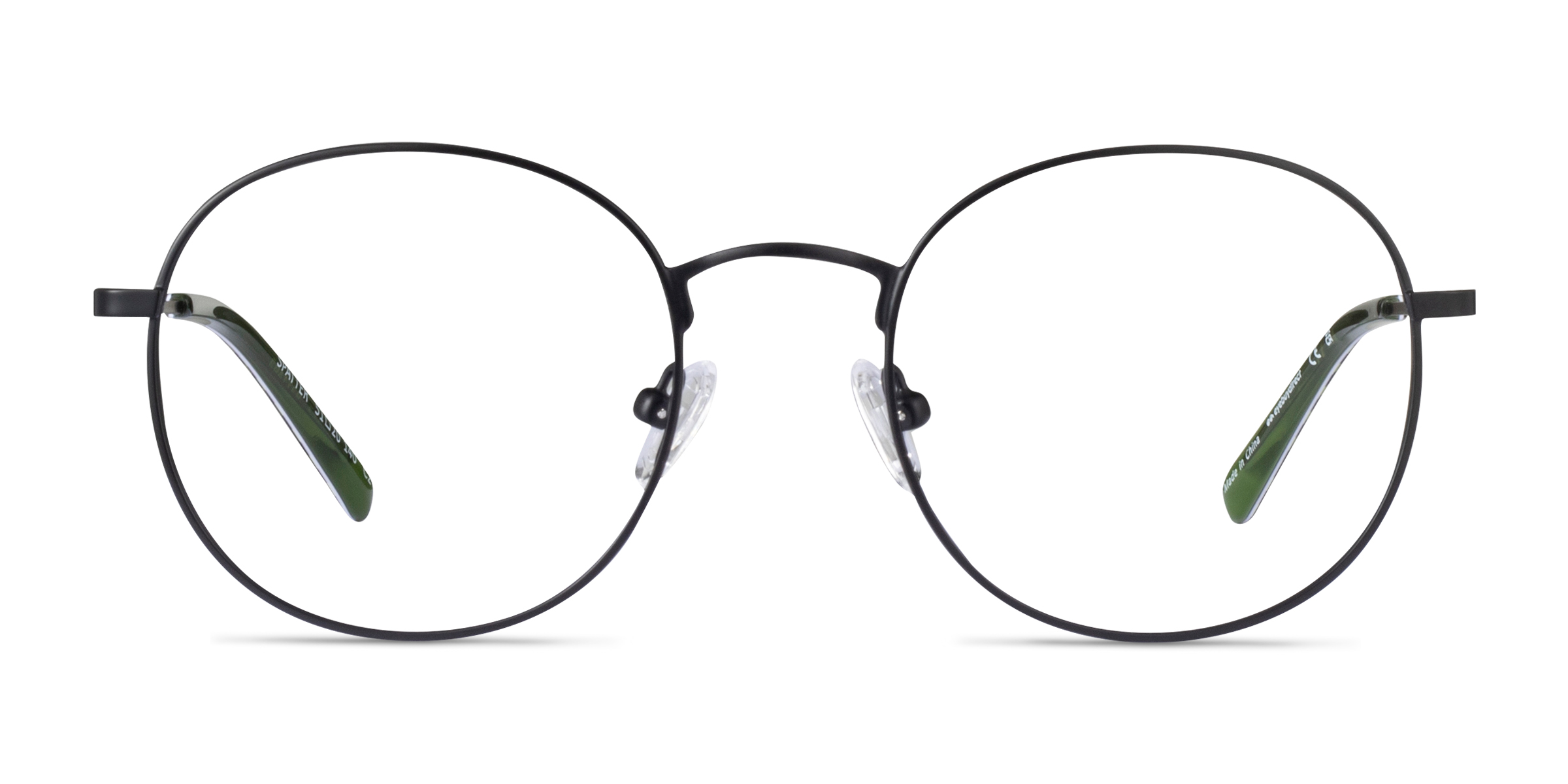 Spatter Round Matte Black Full Rim Eyeglasses Eyebuydirect Canada 7604