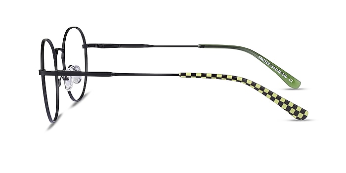 Spatter Matte Black Metal Eyeglass Frames from EyeBuyDirect
