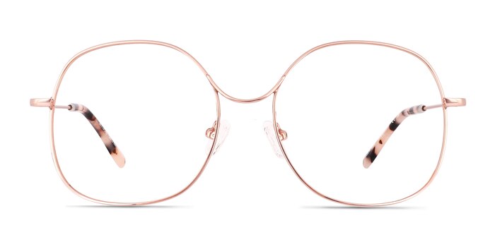 Wilbur Rose Gold Metal Eyeglass Frames from EyeBuyDirect