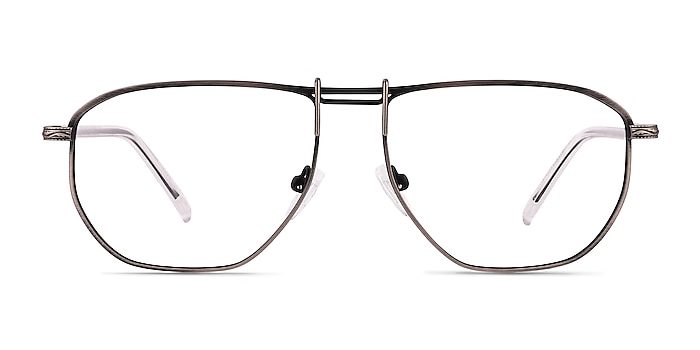 Elwood Silver Metal Eyeglass Frames from EyeBuyDirect
