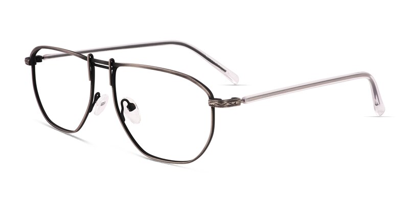 Elwood Geometric Silver Glasses for Men | Eyebuydirect