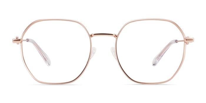 Aiko Matte Rose Gold Métal Montures de lunettes de vue d'EyeBuyDirect