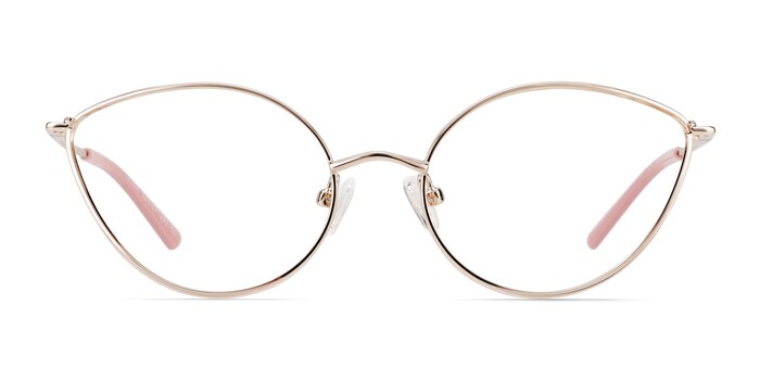 Trina Shiny Rose Gold Métal Montures de lunettes de vue d'EyeBuyDirect