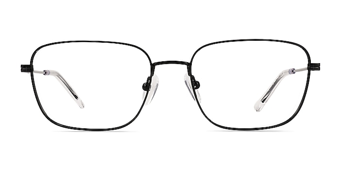 Manifest Shiny Black Métal Montures de lunettes de vue d'EyeBuyDirect