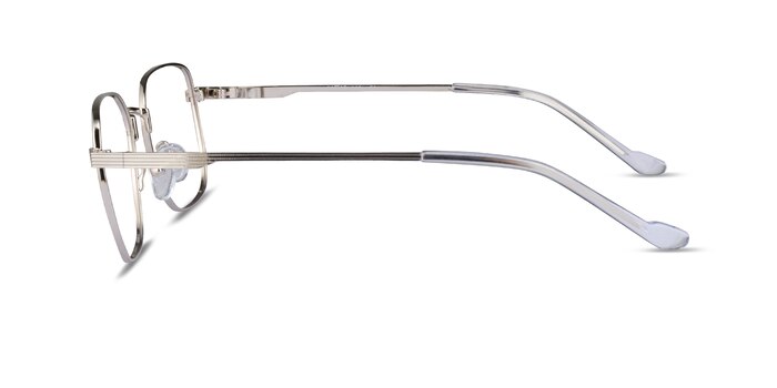 Shiloh Shiny Silver Metal Eyeglass Frames from EyeBuyDirect