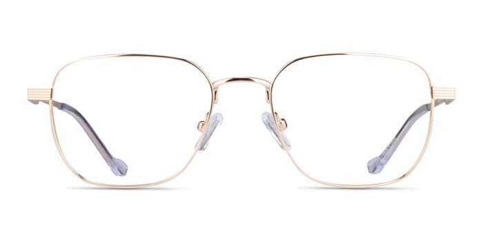 Shiloh Shiny Gold Métal Montures de lunettes de vue d'EyeBuyDirect