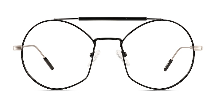 Art Silver Black Métal Montures de lunettes de vue d'EyeBuyDirect