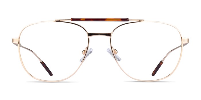 Tatum Tortoise Gold Métal Montures de lunettes de vue d'EyeBuyDirect