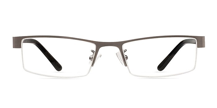 Beckham Gunmetal Metal Eyeglass Frames from EyeBuyDirect
