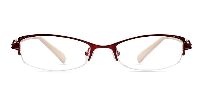 Evan Red Metal Eyeglass Frames from EyeBuyDirect