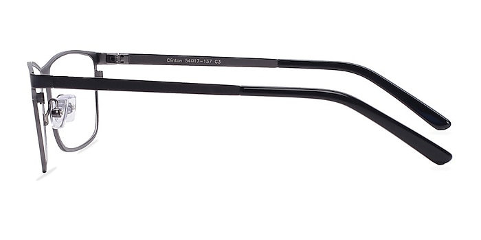 Clinton Gunmetal Métal Montures de lunettes de vue d'EyeBuyDirect
