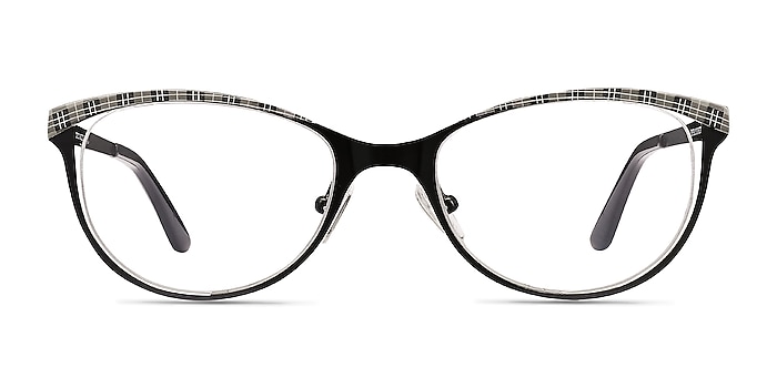 Deco Black Gray Métal Montures de lunettes de vue d'EyeBuyDirect