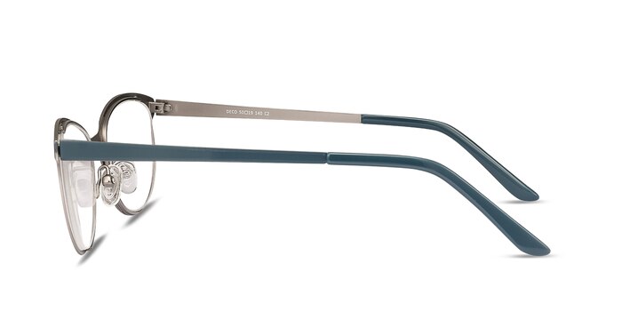 Deco Gunmetal Green Métal Montures de lunettes de vue d'EyeBuyDirect