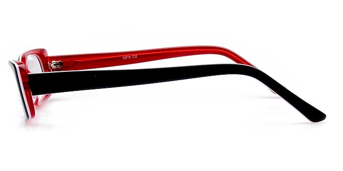 Philly Red/Black Plastic Eyeglass Frames from EyeBuyDirect