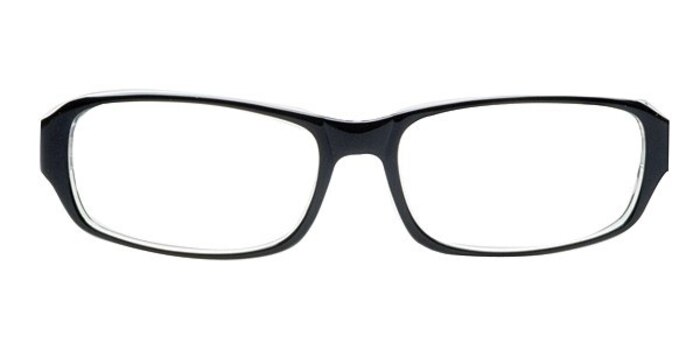 JA00037 Black/Clear Acétate Montures de lunettes de vue d'EyeBuyDirect