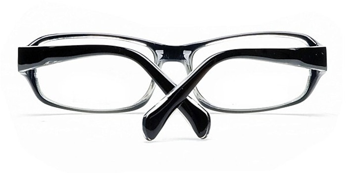 Black/Clear JA00037 -  Acetate Eyeglasses