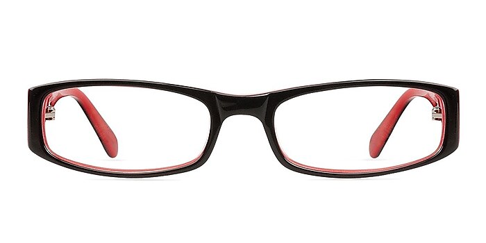 JA00038 Black/Red Acetate Eyeglass Frames from EyeBuyDirect