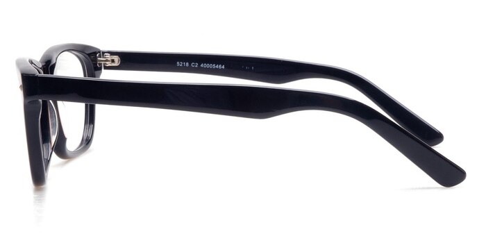 Retro09 Noir Acétate Montures de lunettes de vue d'EyeBuyDirect