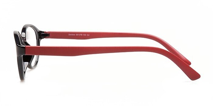 Dmitrov Black/Red Acetate Eyeglass Frames from EyeBuyDirect