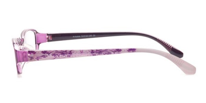 Arkadak Purple/Clear Acétate Montures de lunettes de vue d'EyeBuyDirect