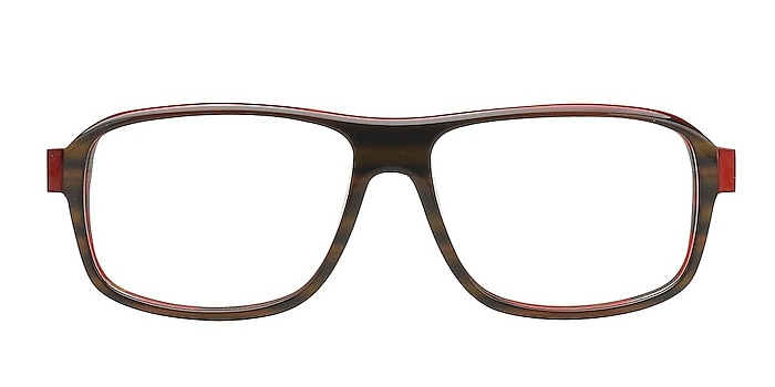 Dobryanka Brown/Burgundy Acetate Eyeglass Frames from EyeBuyDirect