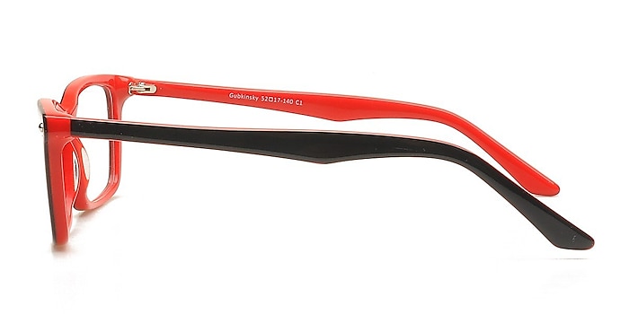 Gubkinsky Black/Red Acetate Eyeglass Frames from EyeBuyDirect