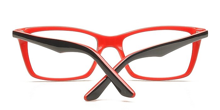 Black/Red Gubkinsky -  Colorful Acetate Eyeglasses