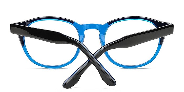 Blue/Black Gudermes -  Colorful Acetate Eyeglasses
