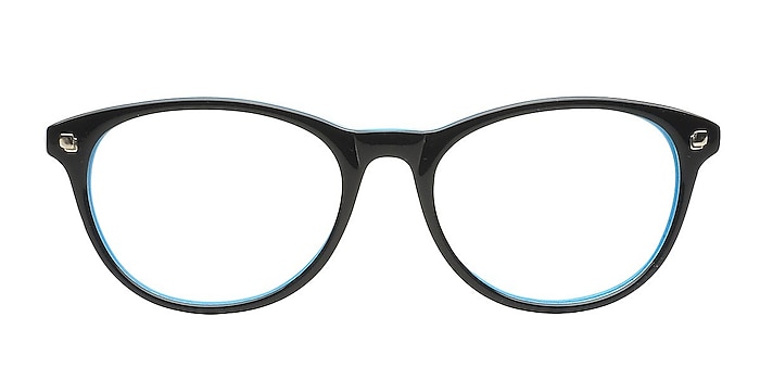 Elektrogorsk Black/Blue Acetate Eyeglass Frames from EyeBuyDirect