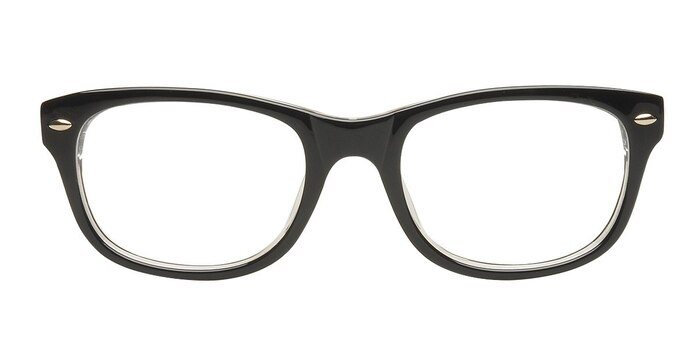HA979 Black/Clear Acétate Montures de lunettes de vue d'EyeBuyDirect