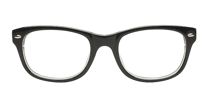 HA979 Black/Clear Acetate Eyeglass Frames from EyeBuyDirect