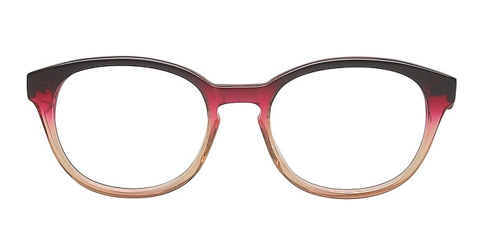 Sertolovo Burgundy/Clear Acetate Eyeglass Frames from EyeBuyDirect