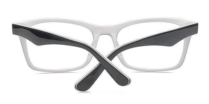 Black/White Ridge -  Acetate Eyeglasses