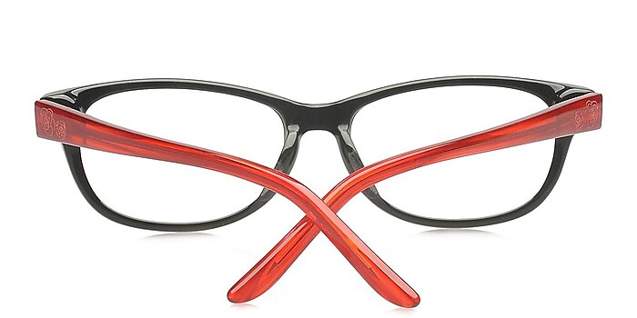 Black/Red Oakgrove -  Colorful Acetate Eyeglasses