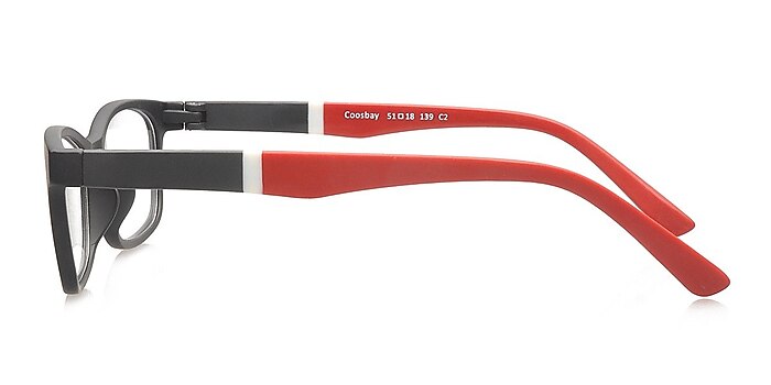 Coosbay Black/Red Plastic Eyeglass Frames from EyeBuyDirect
