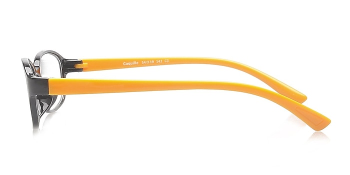 Coquille Black/Yellow Plastic Eyeglass Frames from EyeBuyDirect