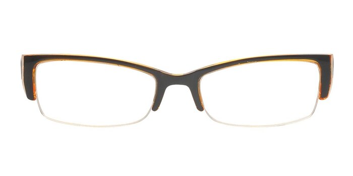 Mcloughlin Black/Yellow Plastique Montures de lunettes de vue d'EyeBuyDirect