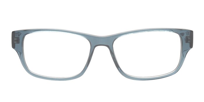 Quinn Blue/Clear Acetate Eyeglass Frames from EyeBuyDirect