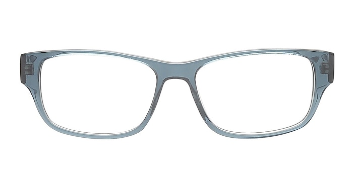 Quinn Blue/Clear Acetate Eyeglass Frames from EyeBuyDirect