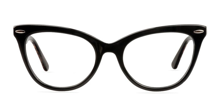 Anika Noir Acétate Montures de lunettes de vue d'EyeBuyDirect