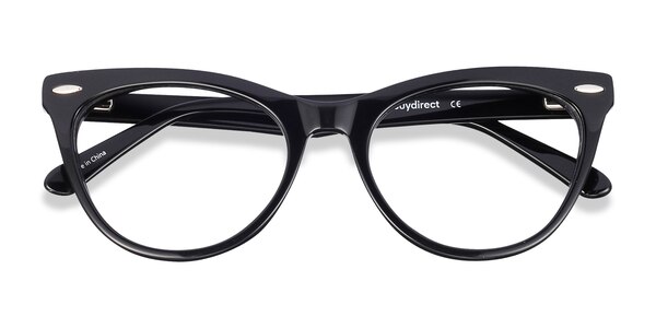 Anika prescription eyeglasses (Black) - 12259 - Eyeglasses This angular frame is beautifully feminine. It fea sku 12259