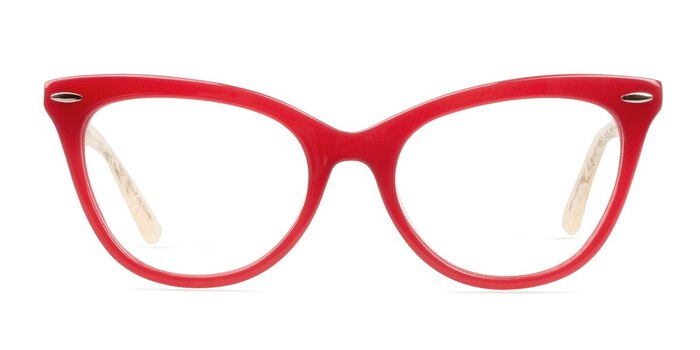 Anika Rouge Acétate Montures de lunettes de vue d'EyeBuyDirect