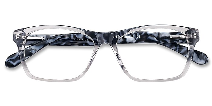 Gray/Clear Alivia -  Acetate Eyeglasses