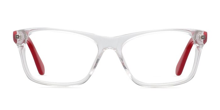 Alivia Red/Clear Acétate Montures de lunettes de vue d'EyeBuyDirect