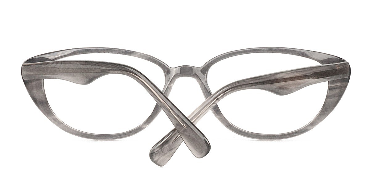 Monture De Lunettes Vintage Collection Nouveau CN816 Gris Ovale - Métal, Neuve Sans étiquette