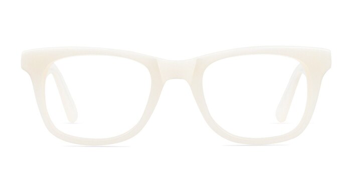 Alisson White Acetate Eyeglass Frames from EyeBuyDirect