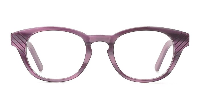 Allyson Purple Acetate Eyeglass Frames from EyeBuyDirect