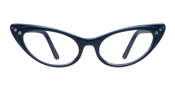 Alondra Bleu marine  Acétate Montures de lunettes de vue d'EyeBuyDirect